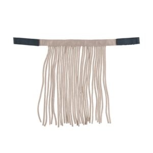 Filtreringar BZB - Snygg fascia med fransar 2. alt text: Ljusbeige filt med fransar BZB för dekor. caption: Dekorativ filt med fransar från BZB. image_description: En ljusbeige filt med långa fransar och ett svart band i toppen. relevance: Ja.
