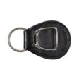 Nyckelring med D buckle från klockvarumärket Seiko, svart läder och metalldetaljer.