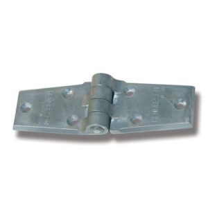 Hängande dörrhingatör i metall för säkerhetsinstallationer.