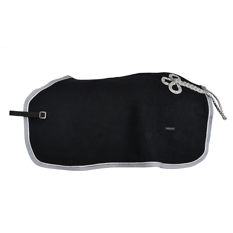 Ländtäcke i ull 700g - Ponny Ridsport Ländtäcke i ull 700g för ponny, svart med reflexkant och kedja. Extra isolerande och bekvämt för kallare dagar.